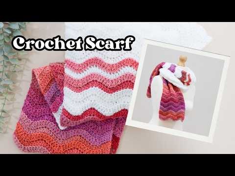 Make this stunning BEGINNER FRIENDLY crochet scarf!