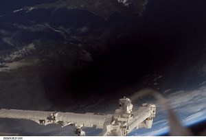 Total eclipse as seen by astronauts on the ISS