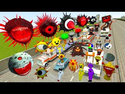 DESTROY SPRUNKI MR SUN MOON TREE FUN COMPUTER ALL PHASE SPARTAN KICKING in FREEWAY GMod