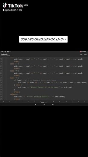 CODING CALCULATOR IN C++ #coding #programminglanguage #c++ #python