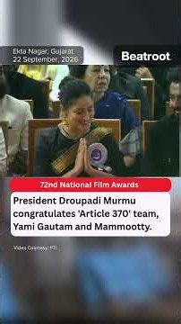 President Droupadi Murmu congratulates 'Article 370' team, Yami Gautam and Mammootty. #shorts
