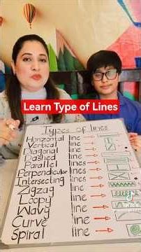 Types of Lines for Kids | Learn Horizontal, Vertical & More! ✏️ #Shorts