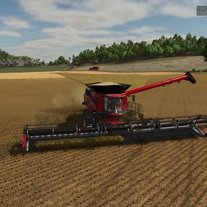 First day of soybean harvest! 🫛 #Harvester #CaseAF11 #FarmingSimulator25 #farming #soybean | Mazarat Gaming