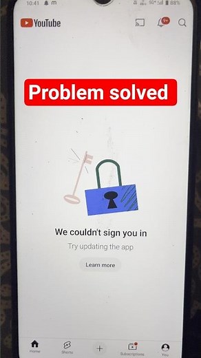 Youtube Not Open Problem Solved! | We couldn't sign you in youtube problem | We couldn't sign you in