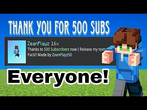 ZeanPlayz50 Texture Pack Release in Minecraft Bedrock (500 Special)