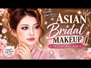 Asian Bridal Makeup Transformation ✨ Soft Glam Princess Look