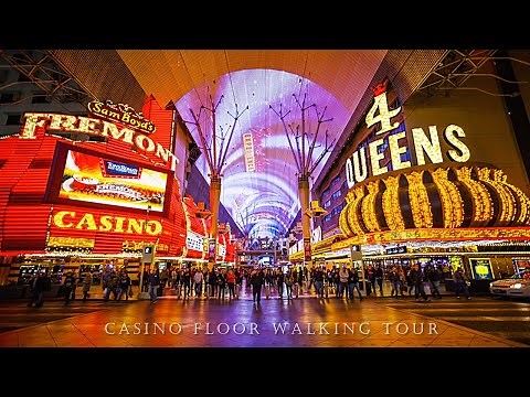 4 QUEENS HOTEL & CASINO in DOWNTOWN LAS VEGAS : Casino Walking Tour