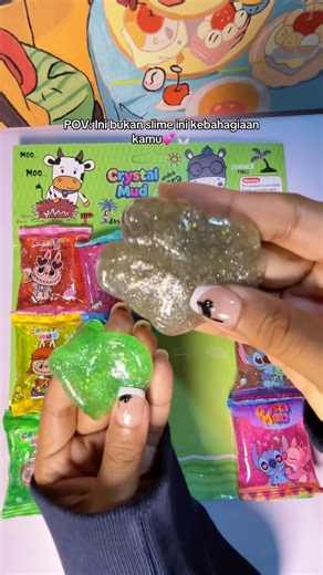 Slime crystal mud #slime #satisfying #shorts