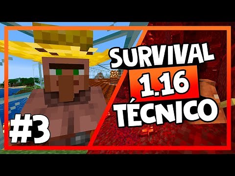 ⛏️Minecraft Técnico: Survival 1.16 | Ep.3 | Granja de Aldeanos + Pasillos del Nether [Kokebr]