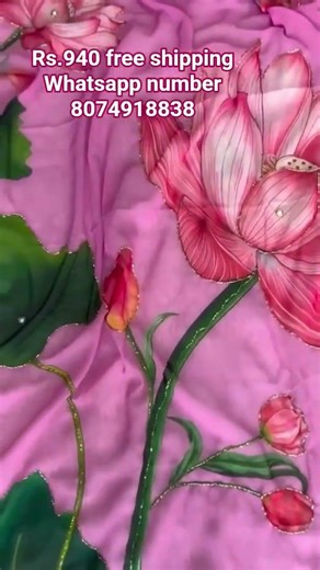 Heavy Soft georgette Fancy saree😍Hand work khatli digital print saree#trending#ytshorts#handloom