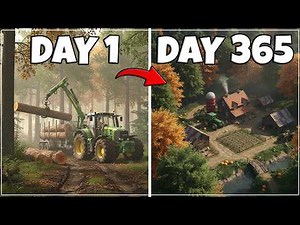 SURVIVING 365 Days Turning A FOREST INTO A FARM! 1/3