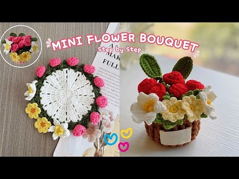 Crochet Flower Bouquet 🌸 | Step by Step Crochet Ideas for Beginners
