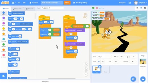 Impossible ＂Multi-Touch＂ Joysticks!!! 👉📱👈 Mobile Friendly Scratch Coding Tuto