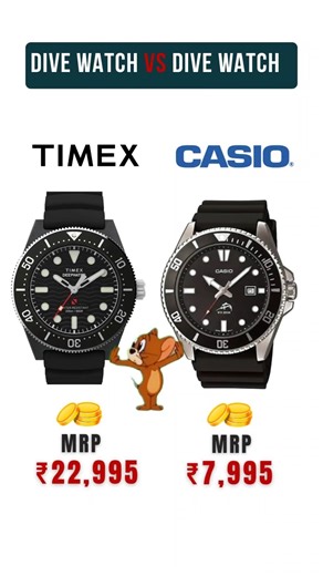 Timex vs Casio Dive Watch Battle ⌚ Which One Wins? #watch #casio #timex