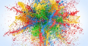 Exploding Paints Logo Reveal