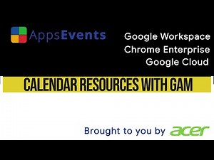 Calendar Resources with GAM (Google Workspace technical and admin session)