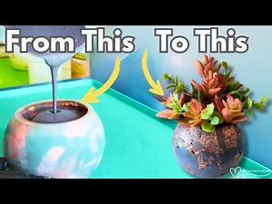 A NEW Eco - Resin Technique to Make Posh Home Decor!
