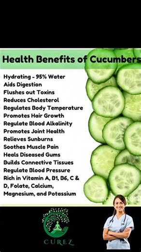 12 Amazing Health Benefits of Cucumbers 🥒