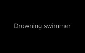 Drowning swimmer