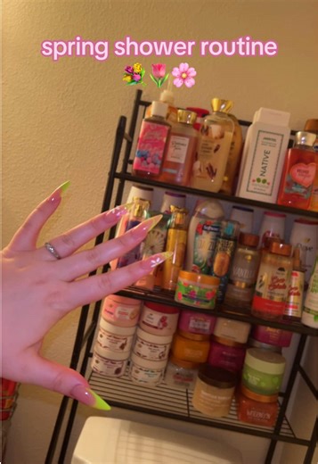 Spring Shower Routine with Floral Scents for Body Care
