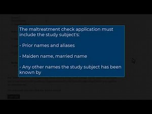 MN Maltreatment Check System – Resuming and Submitting Maltreatment Checks