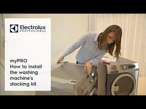 myPRO - How to install the washing machine's stacking kit | Electrolux Professional