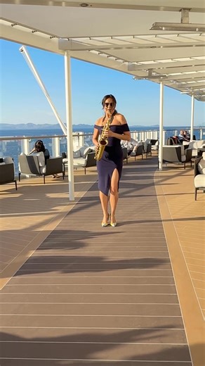 Golden hour at the Dusk Bar on Silver Ray. Sailing from Cartagena, Spain with smooth sax, sunset sips, and that effortless elegance you wish you could bottle. Some moments don’t need words — just feeling.​ ​ Sail the Silver Ray and Silver Nova: https://inspires.to/experiences/nova-class-ships-see-the-world-in-a-new-light-y85rx | Azul Travel Journeys