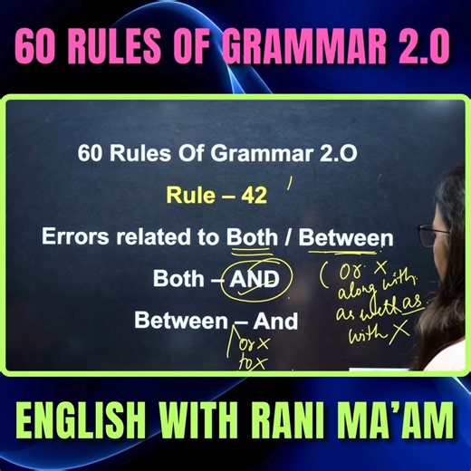 60 Rules of Grammar 2.0 | Rule - 42 | Grammar | English With Rani Ma'am #grammarchallenge #monthlychallenge #grammar #englishgrammar | English With RANI MAM