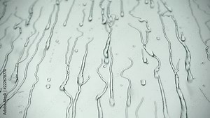 HD 1080p super slow rain drops on glass texture and backgound
