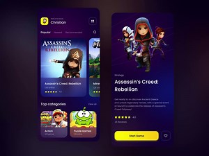 Mobile App Concept - Online Game Catalogue