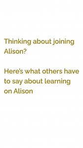 23 reactions · 9 comments | Thank you for the great review, Vutomi  We love hearing from you, our valued Alison learners. If you would like to share your success story or feedback with the Alison Team, let us know in the comment section and we will get back to you. | Alison - Free Empowerment Platform | Facebook