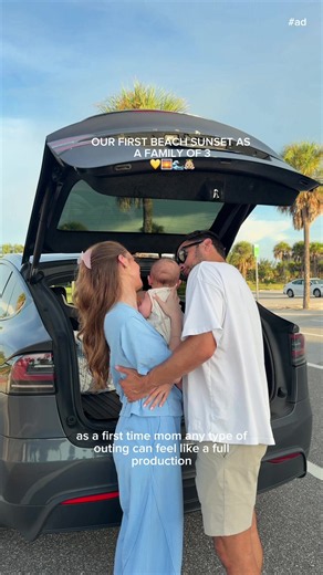 #ad a first of many beach sunsets with our guy and @Big Dreams being a new mom has taught me that getting out of the house takes a little extra confidence! Available now on exclusively on Amazon, link to my storefront in my bio🤍 #bigdreamspartner #bigdreams