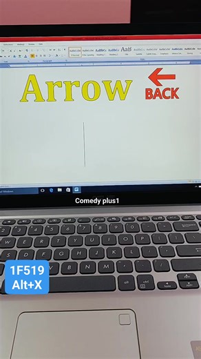 Hidden Keyboard Symbol: ALT 1F519 🔙 | Must-Try Computer Trick! . . #computer #shortcutkeys #trendingreels #knowledge #asmrkeyboard | Comedy plus1