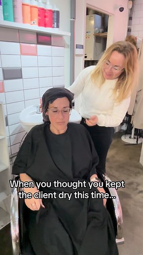 Adding a little ‘SPLASH’ of custom service 😂 #saloncontent #saloncomedy #justforfun #hairsalon #funnyhair #funnysalon #salonjokes #salonhumor #hair #burgesshillsalon #westsussexsalon #burgesshillhair #funny | Worlds End Hair & Beauty