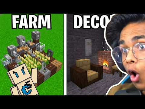 Trying Minecraft build Hacks of @Bixu