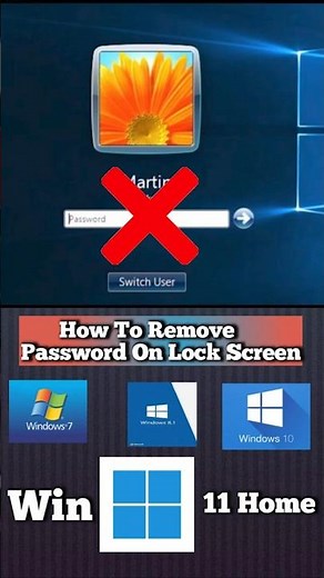 how to remove password from pc lock screen | how to remove password windows 10 lock screen #shorts
