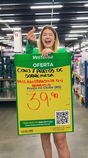 Mega Vestcasa Marginal on Instagram: "VOCÊ NÃO PODE PERDER! Somente nessa quarta-feira, 24 de Dezembro, você vai encontrar: Conjunto de 7 Pratos de Vidro de Sobremesa Milan por apenas R$39,90 à vista cada para sócios do Clube Vestcasa. Conjunto de 7 Pratos de Vidro de Sobremesa Bohêmia por apenas R$39,90 à vista cada para sócios do Clube Vestcasa. Conjunto de 7 Pratos de Vidro de Sobremesa Brasília por apenas R$39,90 à vista cada para sócios do Clube Vestcasa. Oferta Válida somente no dia 24/12/