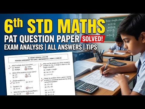 100 % Real Paper - 6th Maths Baseline Question paper with Answers 2025-2026 Like and subscribe