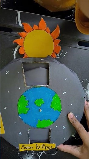 model of solar eclipse 💫⭐💥✨🥴 #model