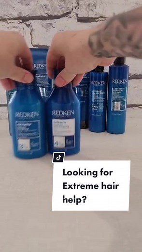 Learn more about our strengthening Redken Extreme range for damaged hair 💙 #hairtok #damagedhair #hair #hairtips #learnontiktok