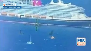 16K views · 112 reactions |  TREASURE ON THE SEA: A Disney Cruise Line ship became an unlikely hero after saving the lives of four people stranded on a sinking boat off the coast of Bermuda. >> https://www.foxweather.com/extreme-weather/bermuda-disney-cruise-line-treasure-rescue | FOX Weather | Facebook