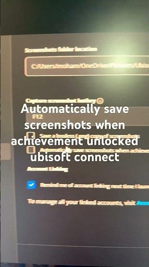 Automatically save screenshots when achievement unlocked ubisoft connect