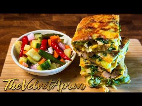 ASMR Crispy Indonesian Martabak Telur | ASMR No Talking | Relaxing 4K Cooking
