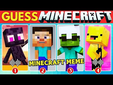 Guess Minecraft Animated Meme & Dance 2~ Ultimate Minecraft Movie Quiz | APT, Wednesday, FNAF