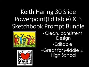 Keith Haring Powerpoint & 3 Sketchbook Prompt Bundle