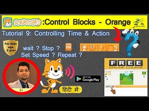 Tutorial 9 I Scratch Jr : Control Block I Wait, Stop, Set Speed, Repeat, Orange Block I Robotics Era