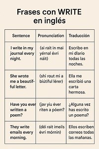 6.3K views · 72 reactions | Frases con WRITE en inglés. | My Notebook Tv | Facebook