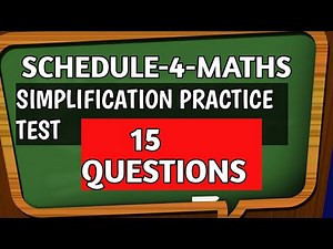 💥SIMPLIFICATION-PRACTICE TEST -15 QUESTION 💥