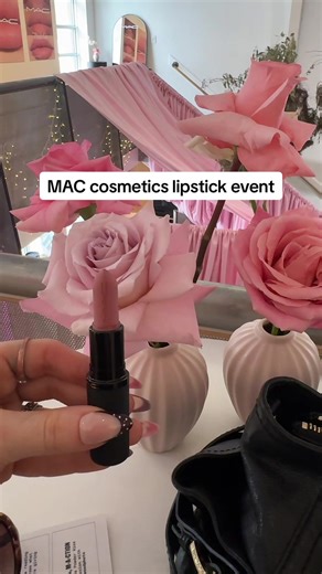 A whole lipstick themed event?! Okay yeah I was wearing be my bridesmaid in there new matte powder kiss formula 💕🌸 #powderkisslipstick #maccosmetics #mattelip #hazymattelipstick #torontoevents