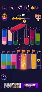 Get Color Level 589 Solution Walkthrough Water Sort #getcolor #watersortpuzzle ​⁠